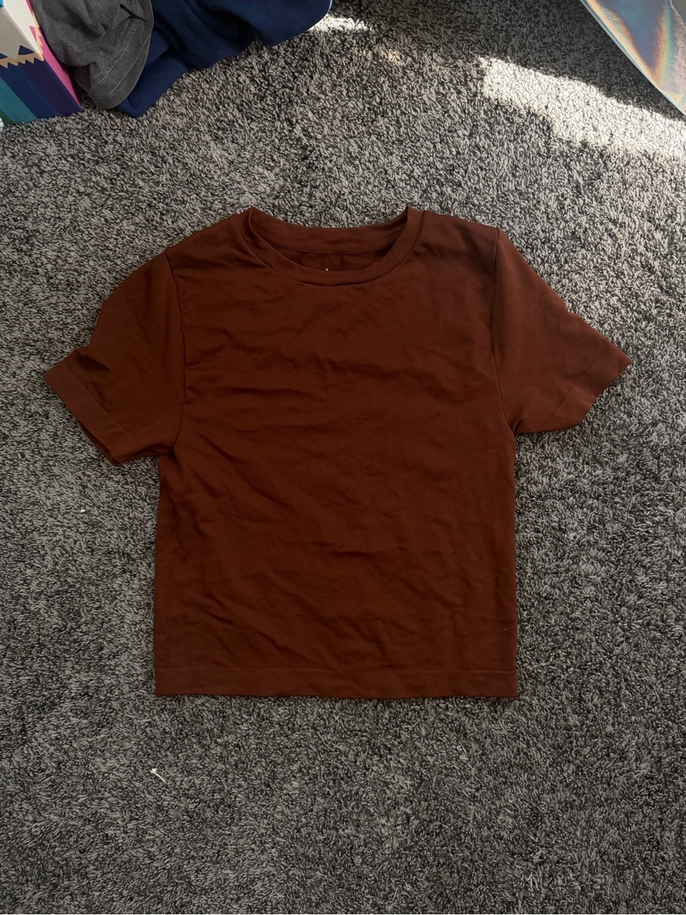 Brown Crewneck Tee - Classic Short Sleeve